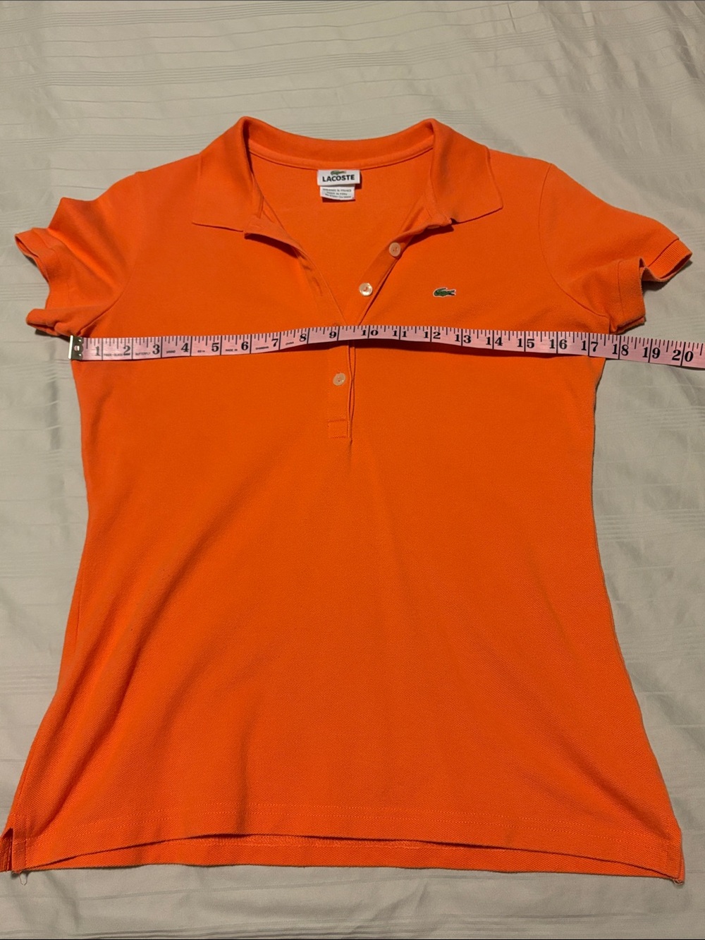 ✨5 for $20✨ Lacoste Women's Bright Orange Button-Down Polo